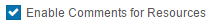 Comments setting