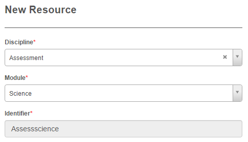 Auto-populated resource identifier