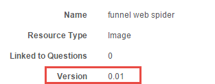 Version field on resource