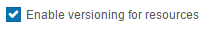 Versioning setting