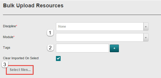 Bulk Resources form