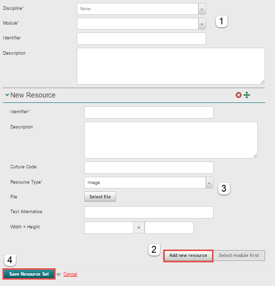 Resource Set form