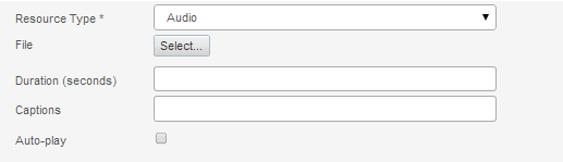 Audio resource form