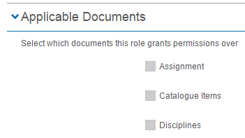 Applicable documents section