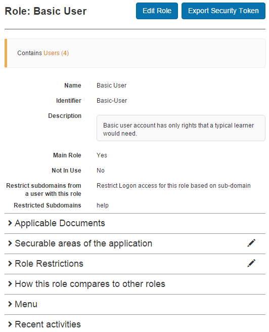 Role form sections