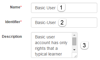 Name, identifier, description