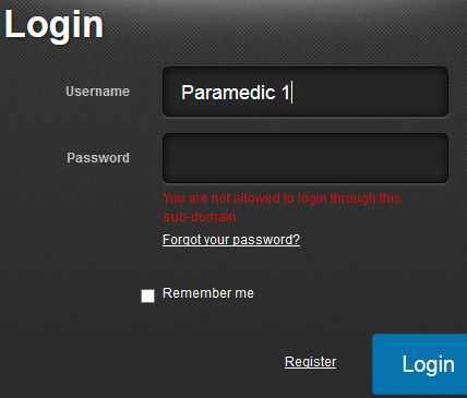 Subdomain restriction error