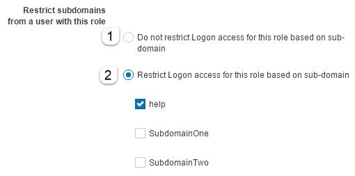 Subdomain restrictions