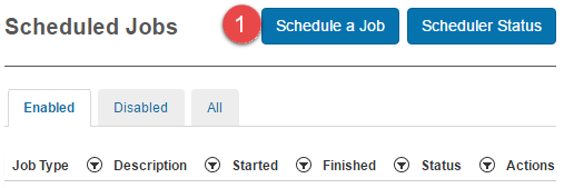 Schedule a Job button