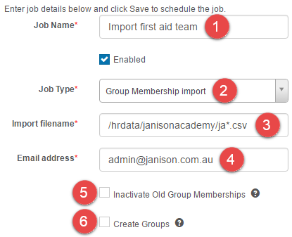 Group membership import form