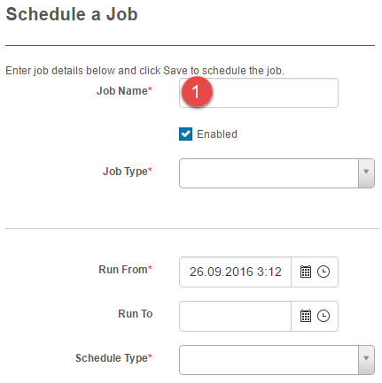 Job Name field
