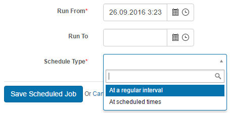 Schedule Type options