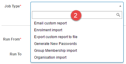 Job Type dropdown