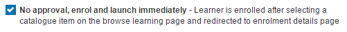 Auto-enrol option