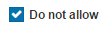 Do not allow option