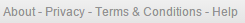 Default footer links