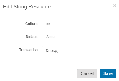Hiding text with non-breaking space