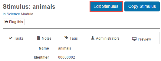 Edit Stimulus button