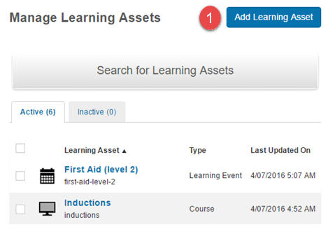 Add Learning Asset