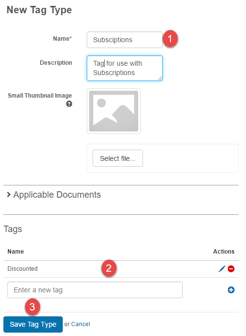 Add tag type form