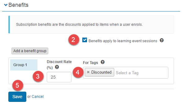 Benefit configuration