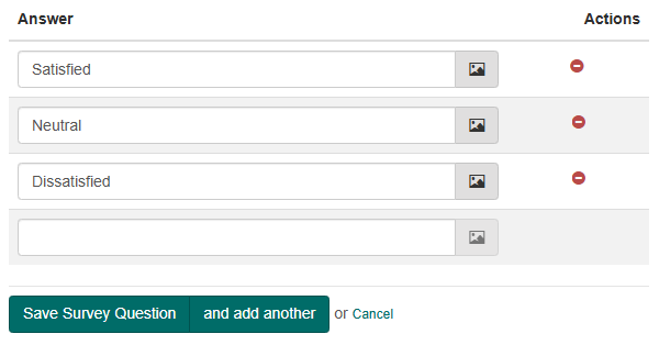 Multiple Choice options
