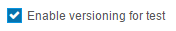 Versioning for tests