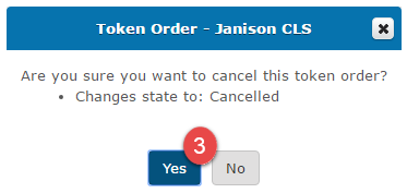 Cancel confirmation