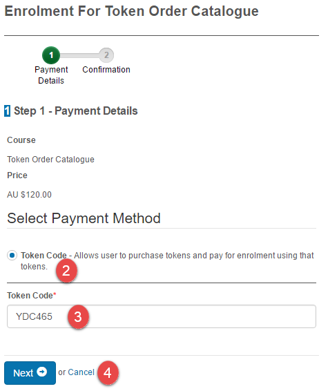 Enter Token Code