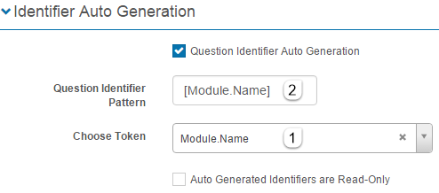 Identifier auto generation form