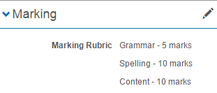 Multi-component marking on question