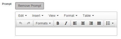 Prompt section on question
