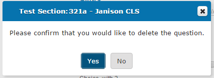 Disable question banking warning