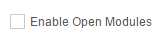 Enable Open Modules option