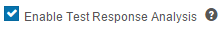 Test Response Analysis option