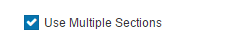 Multi-section default UI