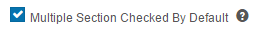 Multi-section default option