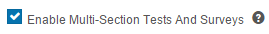 Multi-section tests option