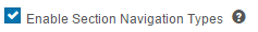 Section navigation types option