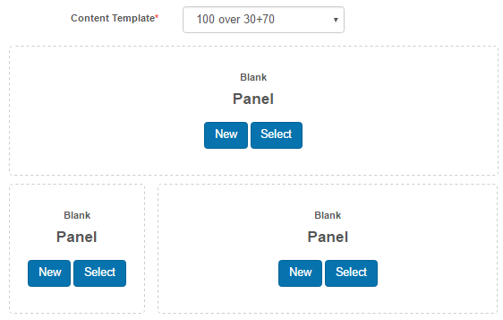 Saved template available in module page creation