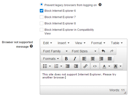 Block browser editor