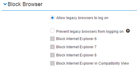 Block Browser section