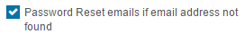 Email not found setting