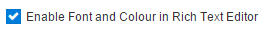 Enable font and colour setting