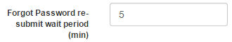 Forgot password wait setting