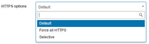 HTTPS options setting