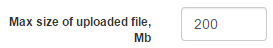 Max file size setting