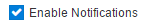 Enable notifications setting