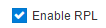 Enable RPL setting