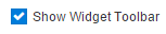 Show widget toolbar setting